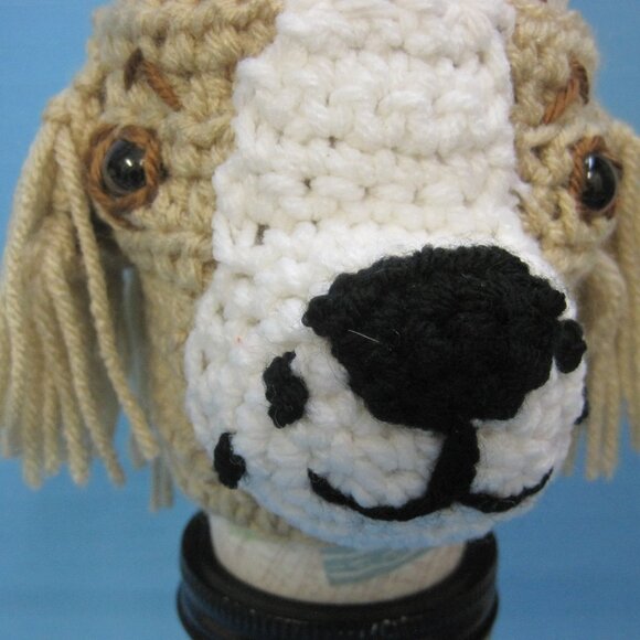 Buff & White Cocker Spaniel Dog Crochet  Handmade Cup Cozy Holder Gifts by Bren - Picture 2 of 5